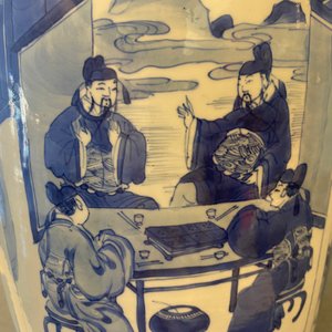 A fine Chinese blue and white rouleau vase, Kangxi — 照片 28