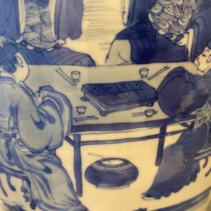 A fine Chinese blue and white rouleau vase, Kangxi — 照片 29