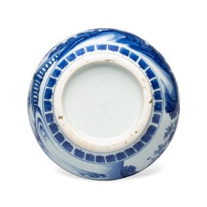 A fine Chinese blue and white ‘Scholars’ double-gourd vase — foto 5