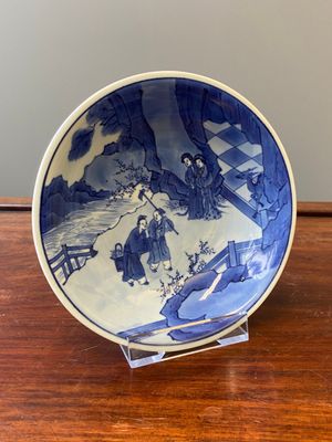 A fine Chinese blue and white shallow bowl, Kangxi mark and of the period — photo 3