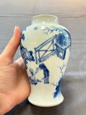 A fine Chinese blue and white 'Tao Yuanming 陶渊明' vase, Chenghua mark, Kangxi — 照片 5