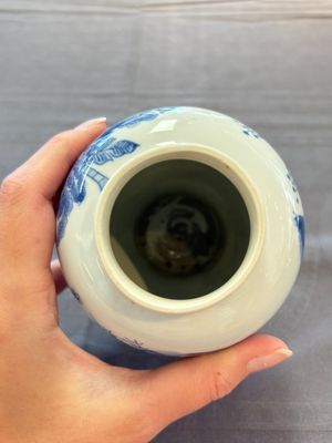 A fine Chinese blue and white 'Tao Yuanming 陶渊明' vase, Chenghua mark, Kangxi — 照片 7