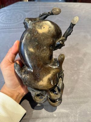 A fine Chinese bronze 'qilin' censer and cover, Ming — photo 15