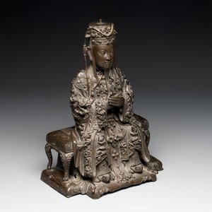 A fine Chinese bronze sculpture figure of Wenchang, Ming — photo 1