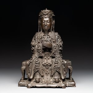 A fine Chinese bronze sculpture figure of Wenchang, Ming — photo 2