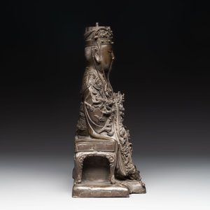 A fine Chinese bronze sculpture figure of Wenchang, Ming — photo 5