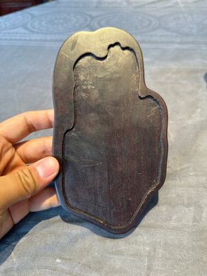 A fine Chinese cafe-au-lait glazed hare on wooden stand, Tian 天 mark, Qing — photo 16