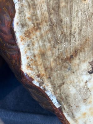 A fine Chinese cafe-au-lait glazed hare on wooden stand, Tian 天 mark, Qing — photo 8