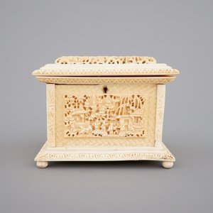 A fine Chinese carved ivory casket, Canton, 19th C. — 照片 2