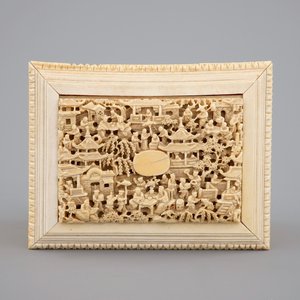 A fine Chinese carved ivory casket, Canton, 19th C. — 照片 8