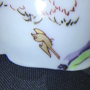 A fine Chinese export porcelain eggshell cup and saucer with a couple with a birdcage, Yongzheng — 照片 10