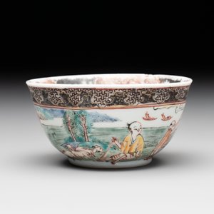 A fine Chinese famille rose 'apple pickers' cup and saucer, Yongzheng — 照片 4