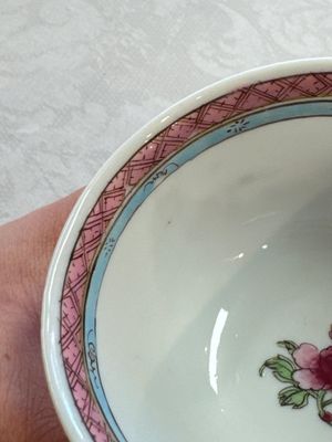 A fine Chinese famille rose 'Court Lady and a Boy' cup and saucer, Yongzheng — photo 10