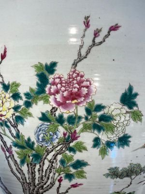 A fine Chinese famille rose 'cranes' fish bowl, 19th C. — photo 14