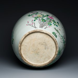 A fine Chinese famille rose 'cranes' fish bowl, 19th C. — photo 7