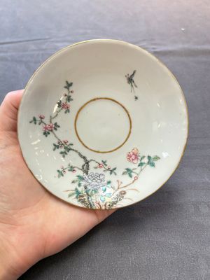 A fine Chinese famille rose cup and saucer with floral design, Daoguang mark, Republic — 照片 1