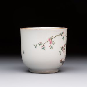 A fine Chinese famille rose cup and saucer with floral design, Daoguang mark, Republic — 照片 7
