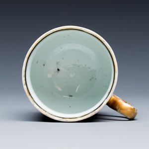 A fine Chinese famille rose cup and saucer with narrative design — photo 9