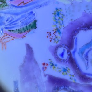 A fine Chinese famille rose eggshell plate with a scholar, Yongzheng — photo 11
