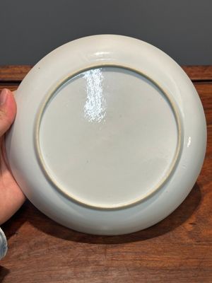 A fine Chinese famille rose eggshell porcelain 'The cowherd and the weaver girl' plate, Yongzheng — 照片 6