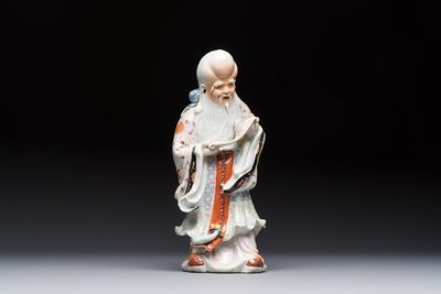 A fine Chinese famille rose figure of Shoulao, China mark, Guangxu/Republic