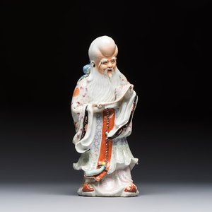 A fine Chinese famille rose figure of Shoulao, China mark, Guangxu/Republic — 照片 1