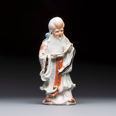 A fine Chinese famille rose figure of Shoulao, China mark, Guangxu/Republic