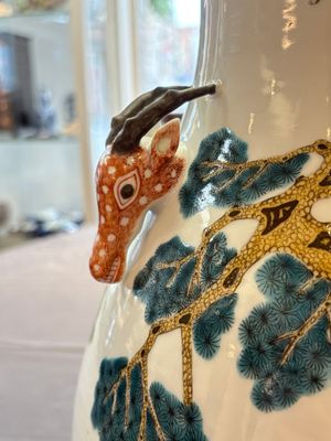 A fine Chinese famille rose 'hu' 'deer and monkey' vase, 19th C. — photo 24