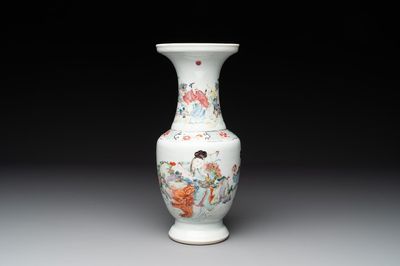 A fine Chinese famille rose 'magu' vase, Yongzheng