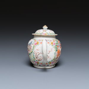 A fine Chinese famille rose 'mandarin subject' teapot and cover, Qianlong — 照片 5