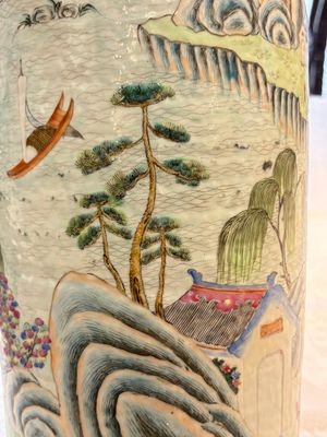 A fine Chinese famille rose 'Ode to the Red Cliff' vase, Hongwu mark, Daoguang — photo 13