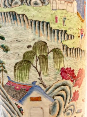 A fine Chinese famille rose 'Ode to the Red Cliff' vase, Hongwu mark, Daoguang — photo 15
