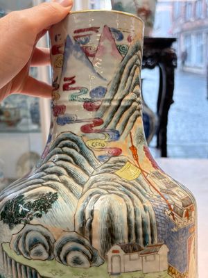 A fine Chinese famille rose 'Ode to the Red Cliff' vase, Hongwu mark, Daoguang — photo 16