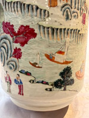 A fine Chinese famille rose 'Ode to the Red Cliff' vase, Hongwu mark, Daoguang — photo 21