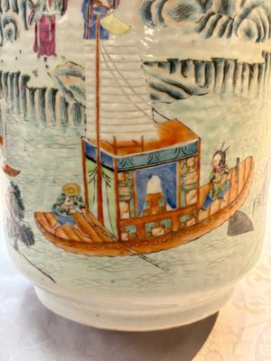 A fine Chinese famille rose 'Ode to the Red Cliff' vase, Hongwu mark, Daoguang — photo 24