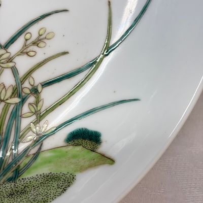 A fine Chinese famille rose 'Pair of Birds among Flowering Branches' plate — 照片 5
