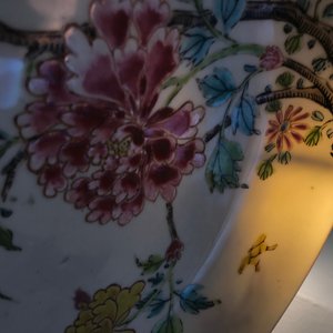 A fine Chinese famille rose plate with a bird among flowers, Yongzheng — 照片 3