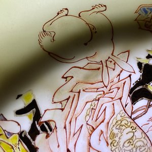 A fine Chinese famille rose plate with a lady and three boys, Yongzheng — photo 5