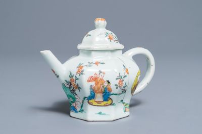 A fine Chinese famille rose 'Romance of the Western Chamber' teapot and cover, Yongzheng