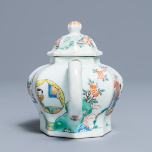 A fine Chinese famille rose 'Romance of the Western Chamber' teapot and cover, Yongzheng — photo 3