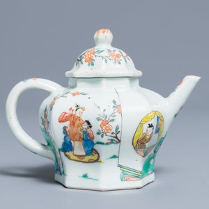 A fine Chinese famille rose 'Romance of the Western Chamber' teapot and cover, Yongzheng — photo 4