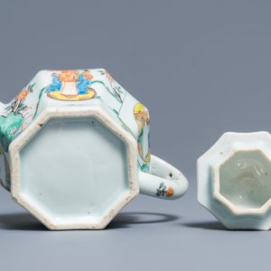 A fine Chinese famille rose 'Romance of the Western Chamber' teapot and cover, Yongzheng — photo 6