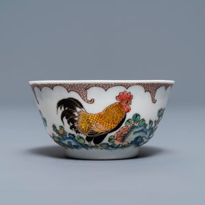 A fine Chinese famille rose 'rooster' eggshell cup and saucer, Yongzheng — photo 4