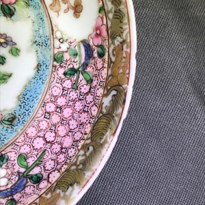 A fine Chinese famille rose 'ruby back' cup and saucer, Yongzheng — photo 13