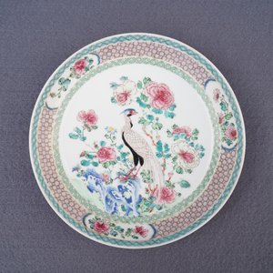 A fine Chinese famille rose 'ruby back' eggshell 'pheasant' plate, Yongzheng — 照片 11
