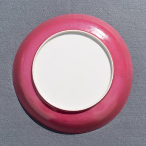 A fine Chinese famille rose 'ruby back' eggshell plate with floral design, Yongzheng — 照片 13