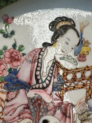 A fine Chinese famille rose ruby-back eggshell plate, Yongzheng — 照片 6