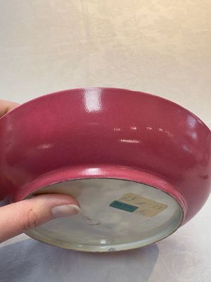 A fine Chinese famille rose ruby-back 'lady and boys' eggshell plate, Yongzheng — photo 12