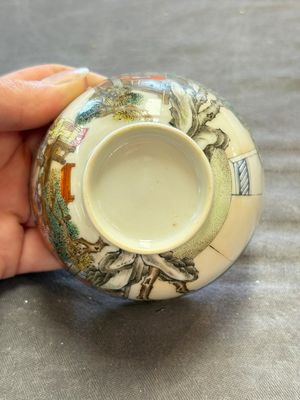A fine Chinese famille rose 'San Niang Jiao Zi 三娘教子' cup, Yongzheng — photo 8