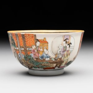A fine Chinese famille rose 'San Niang Jiao Zi 三娘教子' cup, Yongzheng — photo 1